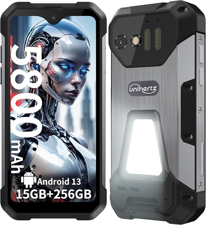 8849PRO Tank Mini, 4.3" Android 13 Outdoor Rugged Smartphone Unlocked, Waterproof 4G Mobile Cell Phones with Camping Light, 15GB RAM+256GB ROM, 5800mAh/GPS/OTG(Support T-Mobile& Verizon Only)