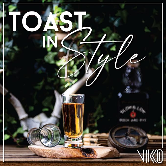 Vikko 2.75 Ounce Shot Glasses, Set of 12 Small Liquor and Spirit Glasses, Durable Tequila Bar Glasses For Alcohol and Espresso Shots, 12 Piece Shooter Glass Set