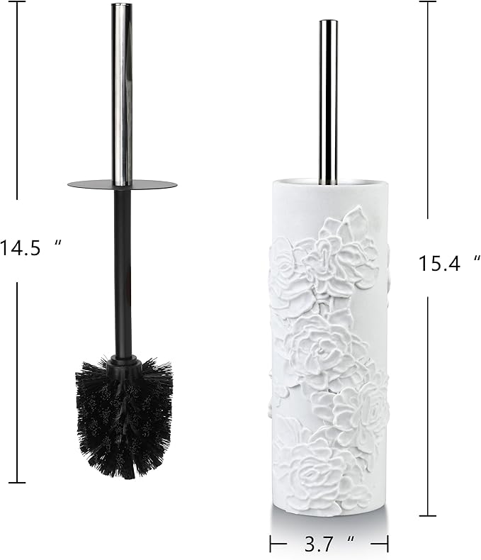 Indecor Home Toilet Brush and Holder Set for Bathroom, Stylish and Durable Cleaning Tool with Modern Design, Compact for Efficient Cleaning