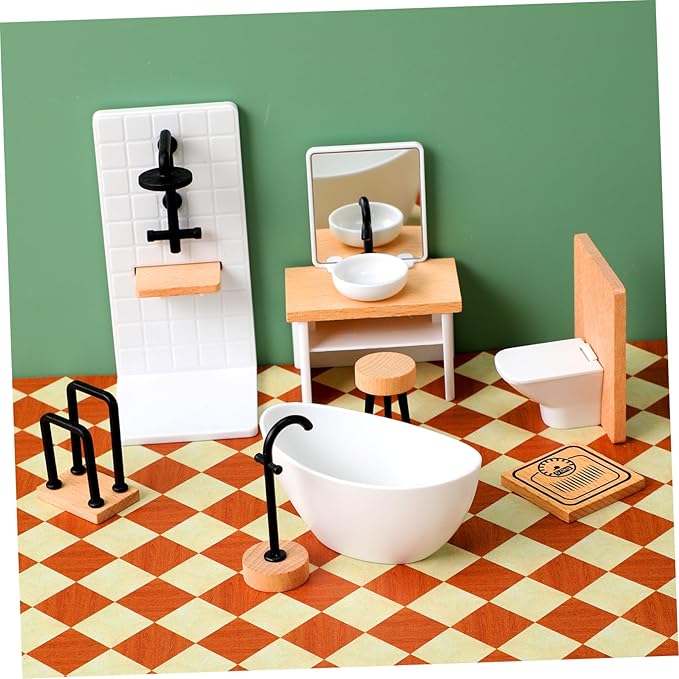VICASKY 1/12 Bathroom Scene Decorations