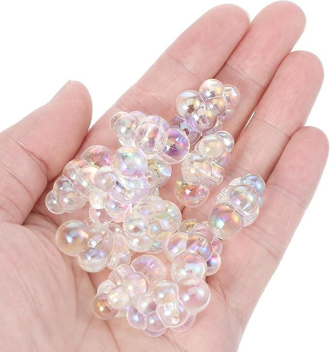 20 Pcs Tiny Fake Bubbles for Dollhouse, Mini Plastic Bubbles 1:6 Miniature Dollhouse Accessories, Bubble Decorations for Fairy Garden Beach DIY Craft