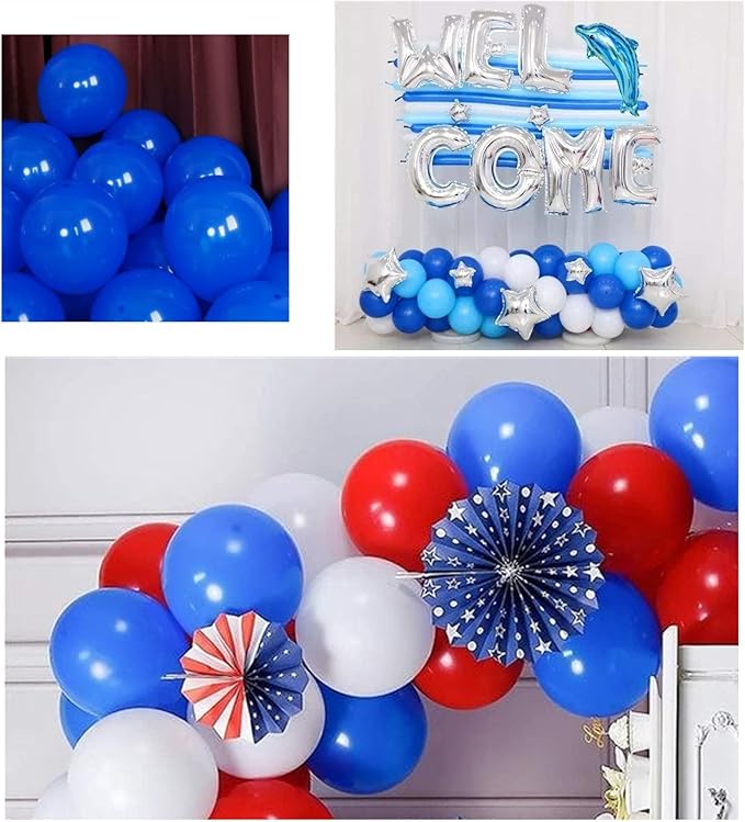 5 inch Royal Blue Party Balloons, 100 pcs Mini Blue Birthday Balloons Latex Balloons for Birthday Wedding Baby Shower Decorations (Royal Blue)