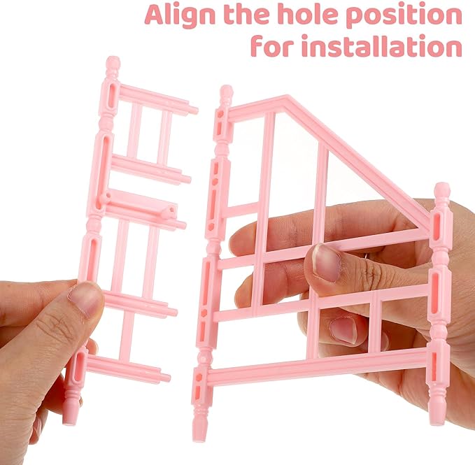 DOITOOL Dollhouse Bunk Bed Miniatures Plastic Bunk Bed 1/12 Scale Doll House Furniture with Bedding Pretend Play Dollhouse Accessory for Kids