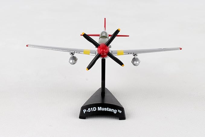 Daron P-51D Mustang Die-Cast Model – 1:100 Scale WWII Long-Range Fighter Replica, Tuskegee Airmen Edition, Highly Detailed, 4” Length x 4.5” Wingspan, Adult Collectible Ages 14+