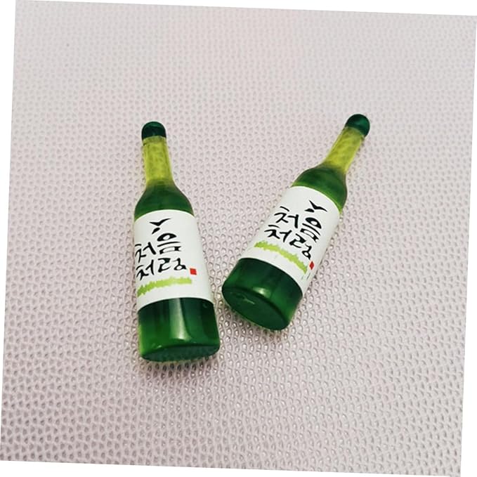 BCOATH 12pcs Mini Korean Rice Wine Bottle Models Miniature Wine Bottles for Dollhouse Decor Realistic Mini House Accessories for Kitchen and Garden Safe Ornaments for Collectors