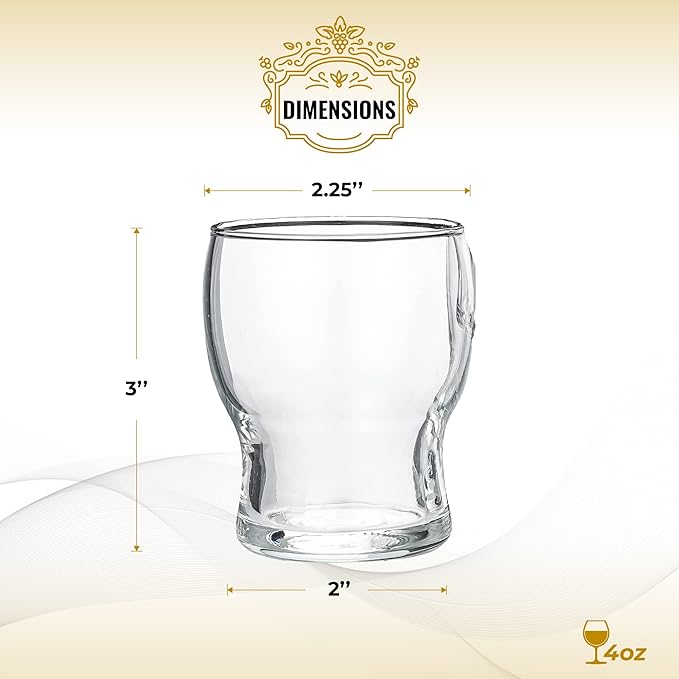 HISTORY COMPANY Stackable Tasters – Professional Nosing & Sipping Glasses for Miniature Cocktails & Craft Beer, 4-Piece Set (Gift Box Collection)
