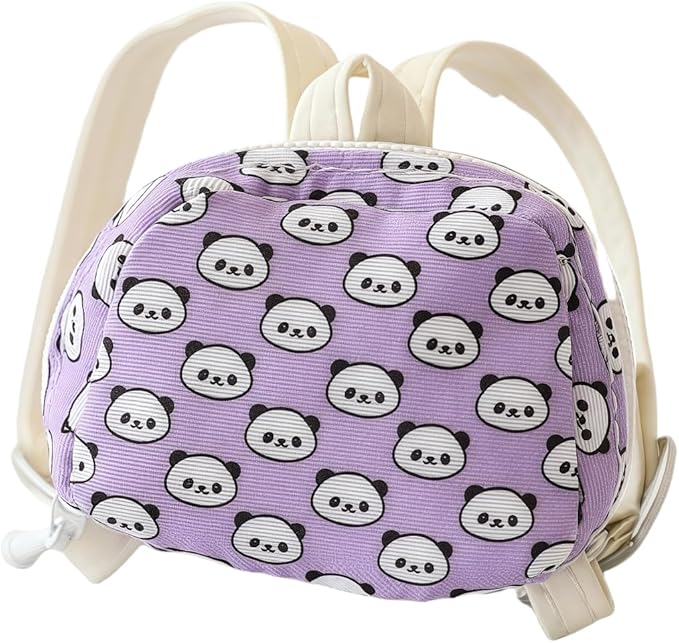 Bag Accessories for Lu bubu 17cm Dolls, Mini Doll Backpack Decoration for Dolls, Cute Fashion Cartoon Panda Backpack Outfit Accessory for 1st/2nd/3rd Gen 17cm Doll Purple
