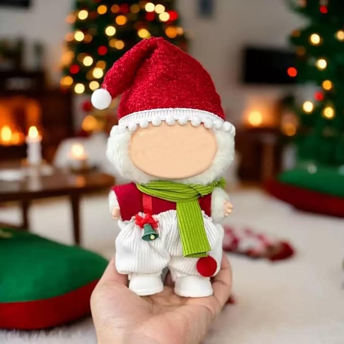 17cm Doll Christmas Clothes(NO Doll), Cute Dolls Outfit Accessories, Small Kawaii Clothes Set for Dolls, for Women and Girls(Style 2)