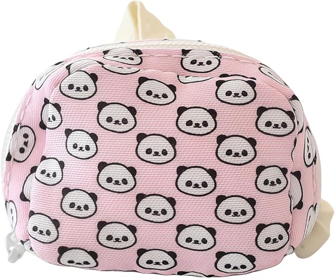 Bag Accessories for Lu bubu 17cm Dolls, Mini Doll Backpack Decoration for Dolls, Cute Fashion Cartoon Panda Backpack Outfit Accessory for 1st/2nd/3rd Gen 17cm Doll Pink