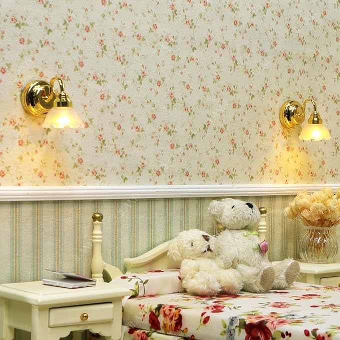 iLAND Originality Dollhouse Wallpaper 39 * 15.7 inch, Dollhouse Accessories on 1:12 Scale or 1:6 Scale (Early Summer)
