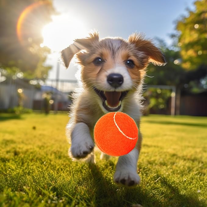MRYCZ FYRHD 60 Pack Tennis Balls, Training Tennis Balls, Pet Dog Playing Balls, Practice Tennis Balls with Mesh Bag for Transport and Beginner Training