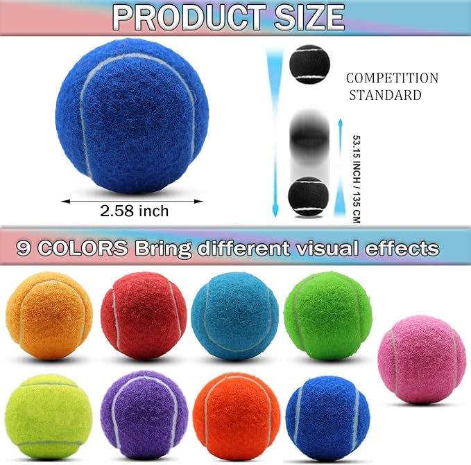 SHYUJAJIE Tennis Balls, 20 Pack Training Tennis Balls,High Elasticity Practice Tennis for Beginner, Exercise Playing Balls for Pet Dog