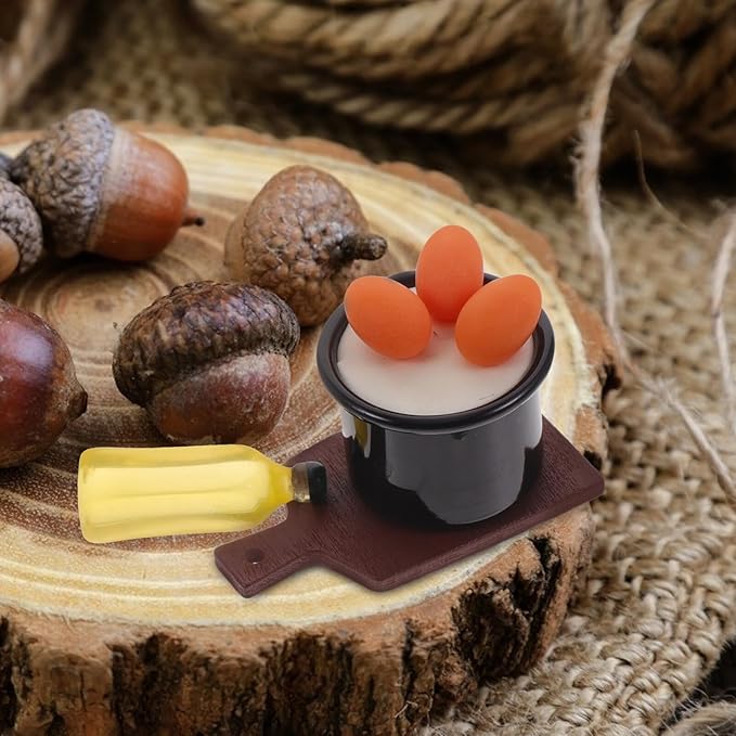 Miniature Baking Tool Set Mini House Kitchen Accessories Lightweight Miniature Cookware for Dollhouse Decor Cooking
