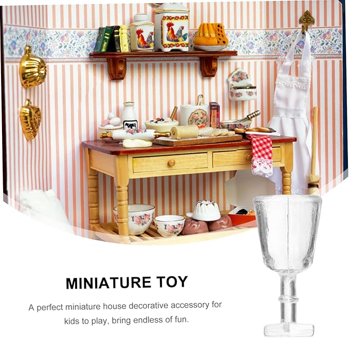 Milisten 5sets Miniature Wine Glasses Miniature Cups for Dollhouse Decor Kids Toddler Toys 20pcs*5