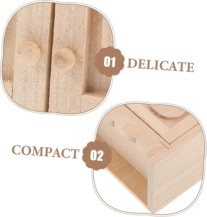 Dollhouse Miniature Wooden Cabinet Storage Shelves Vintage-Style Furniture for Scale Dollhouse Decoration for Collectible Display and Room Decor