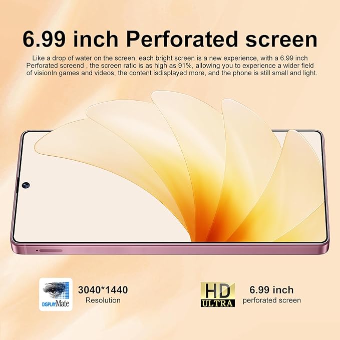 OEJBK I25 Ultra: Powerhouse 16GB/512GB, 2-Day 7000mAh Battery, Huge 6.99" Android 14 Phone w/Built-in Stylus - Your All-in-One Device The Superior Choice (Cyan)
