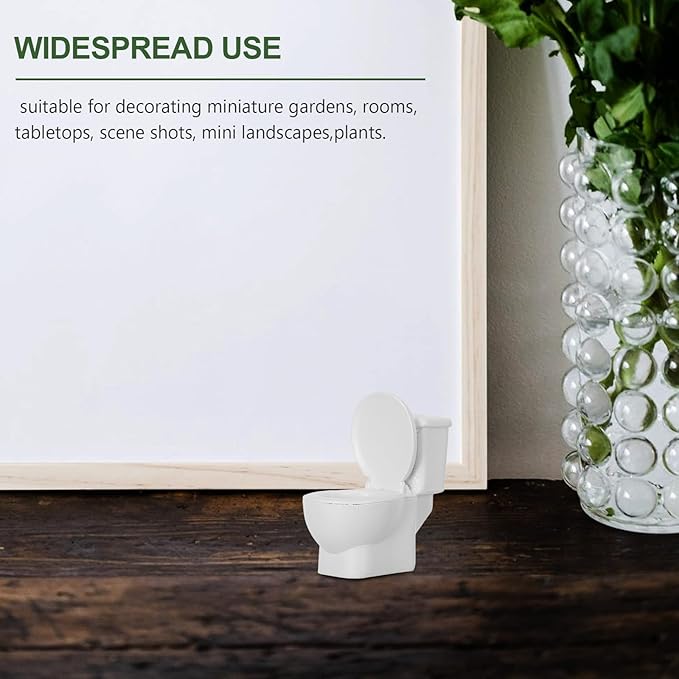VOSAREA Miniature Commode Model Toy Dollhosue Bathroom Furniture Funny Toilet Decor Doll Accessories