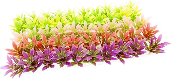 PrettyLife 50Pcs Miniature Plants Artificial Green Shrubs Model for 1:12 Mini Dollhouse Fairy Garden Railway Simulated Static Scenery Micro Landscape Decoration