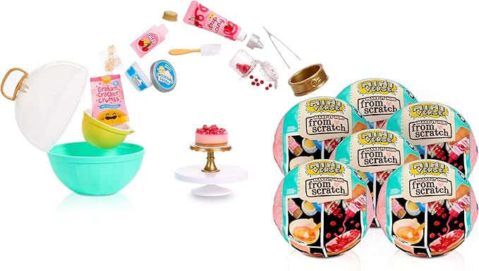 MGA's Miniverse Make It Mini from Scratch Series 2, 6-Pack, Mini Collectibles, Blind Pack, Miniature, DIY, Replica Food, Air Dry, NOT Edible, Collectors, Gifts, 8+