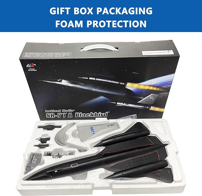 1/72 Scale SR71 Model - 17.9 Inch Length - Metal Military Aircraft Replica - Premium Gift and Collectible