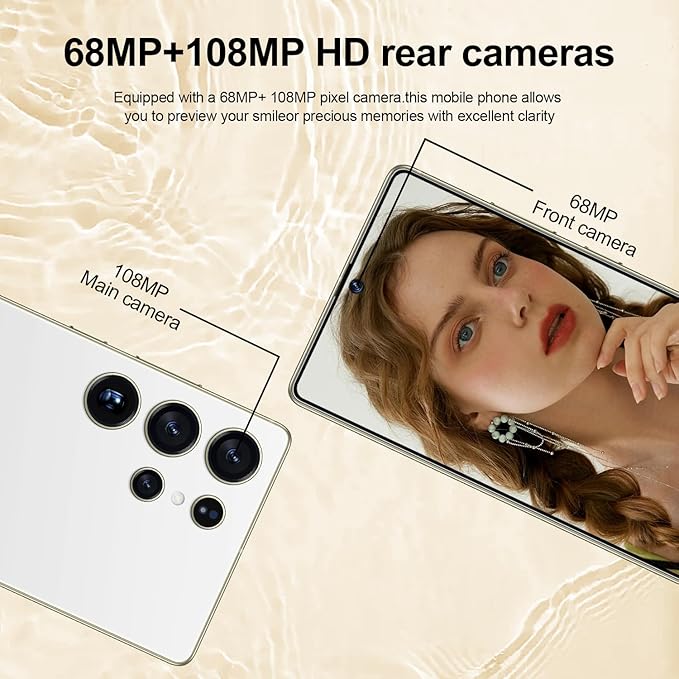 OEJBK I25 Ultra: Powerhouse 16GB/512GB, 2-Day 7000mAh Battery, Huge 6.99" Android 14 Phone w/Built-in Stylus - Your All-in-One Device The Superior Choice (White)