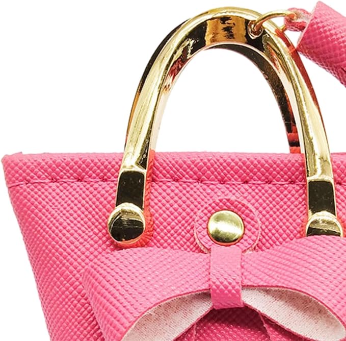 Milageto 1/6 Scale Dolls Handbag Doll Dress up Miniature Scene Decoration Miniature Tote Bag with Tie for 12 inch Dolls BJD Clothing, Rose Red