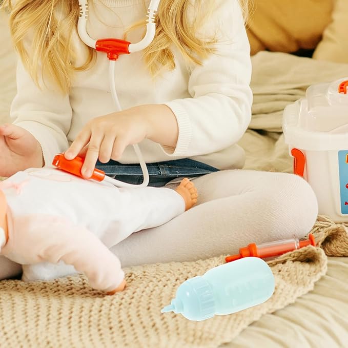 Garneck 10Pcs Miniature Doll Milk Bottles Realistic Doll Accessories for Pretend Play Juice Milk Bottles for Dollhouse Games Bright Color Tableware for Boy Girl