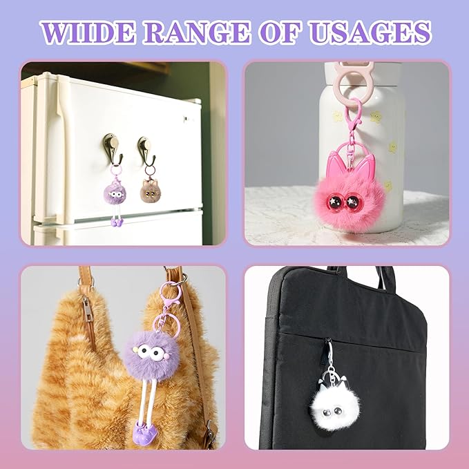 12 PCs Kids Keychains - Keychain Cute for Birthday Goodie Bags Keychain Valentines Day Gifts for Kids Classroom Party Favors Pinata Toys Keyrings Classroom Prizes Elementary Child Bulk Items