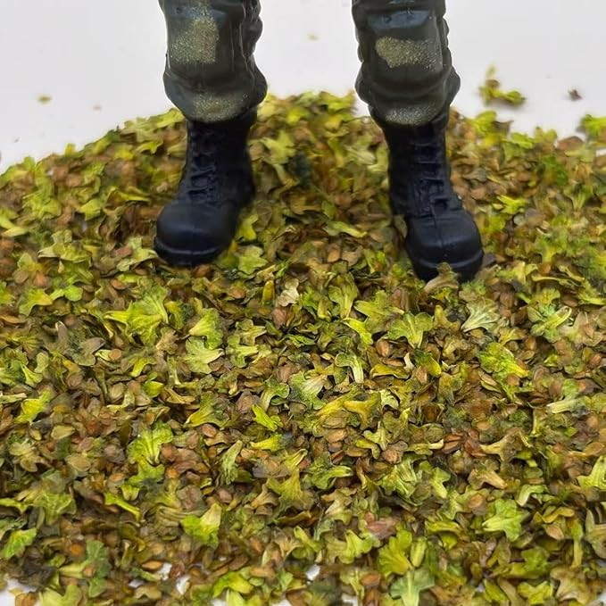 5 Colors Seasons Micro Landscape Realistic Miniature Leaves for DlY Mini Model Railway, Bonsai OrnamentsSimulation Leaves Architecture Diorama Scenery Landscape Layout, Box of 5