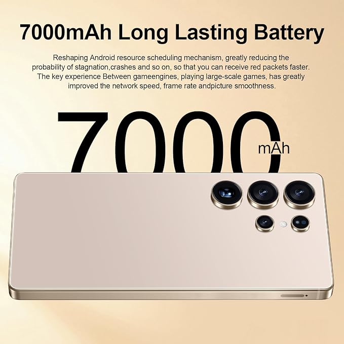 OEJBK I25 Ultra: Powerhouse 16GB/512GB, 2-Day 7000mAh Battery, Huge 6.99" Android 14 Phone w/Built-in Stylus - Your All-in-One Device The Superior Choice (Cyan)