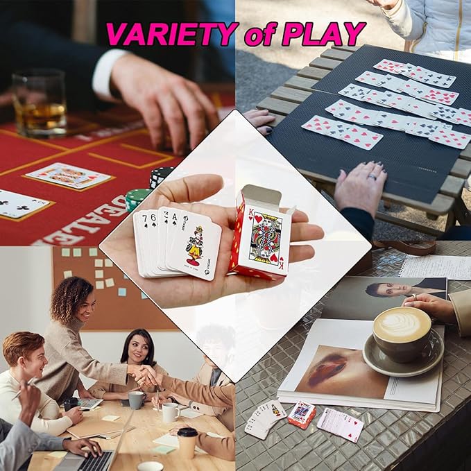 Mini Playing Cards 20 Pack, 1.65" Mini Deck of Cards, Miniature Playing Cards with Great Novelty Gift, Party Favor for Boys and Girls.