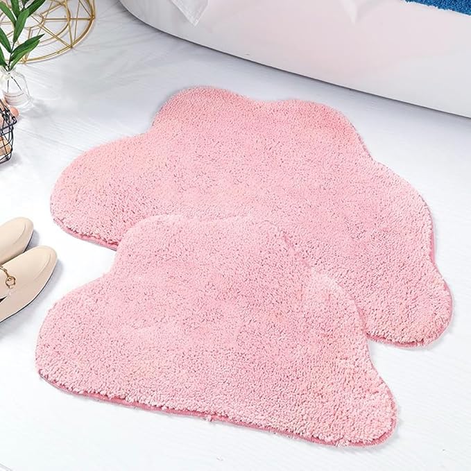 GORGECRAFT 3 Sets Miniature Carpet 3pcs Dollhouse Pillow 3pcs Dollhouse Towels Mini Doll House Decor Polyester Fluffy Miniature Doll House Cloud Rug for Furniture Decoration Bedroom