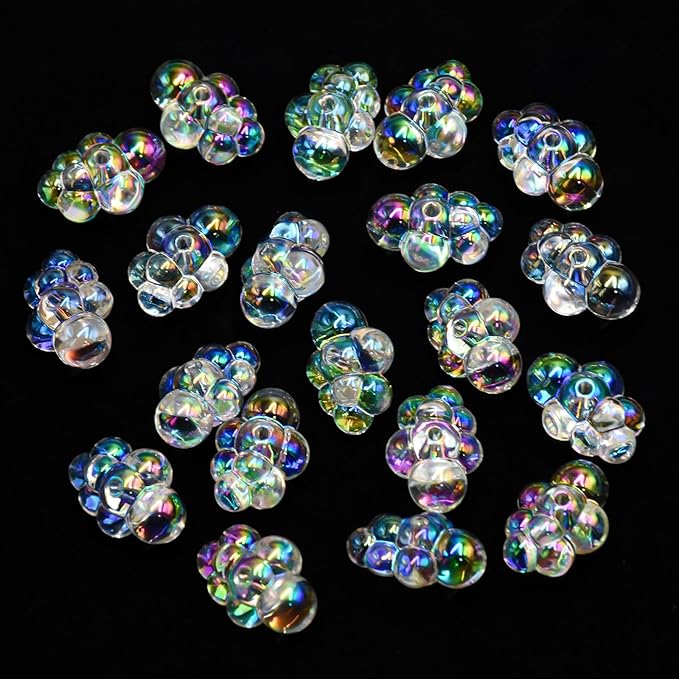 20 Pieces Tiny Fake Bubbles for Dollhouse Mini Bathtub 1:6 Miniature Dollhouse Accessories Bubble Decor for Fairy Garden Beach, Acrylic Bubble Beads