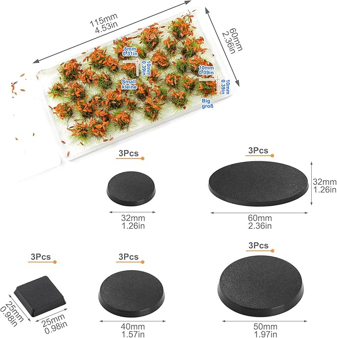 Miniature Vegetation Artificial Flower Cluster with Model Bases War Game Lowland Scenery (C)