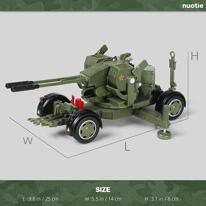 1/35 Anti - Aircraft Guns Military Simulation Model Air Defense Weapon 360° Rotatable Model Kit with Display Stand Collection or Gift for Adults
