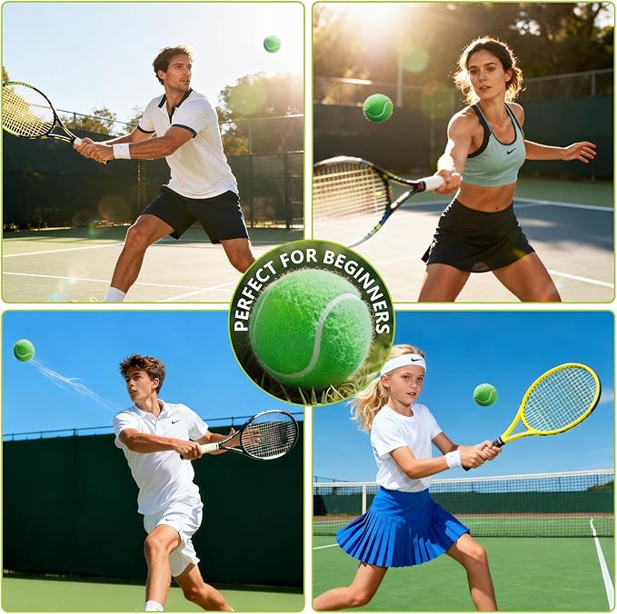 PoyPet 16-Pack Tennis Balls Bulk for Practice,Training and Beginners | Ideal for Dog Fetch,Chew and Play