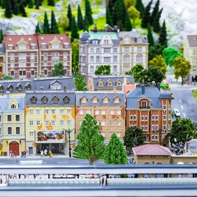 LUEYAO Mini Model Miniature Trees Mixed Train Scenery Architecture Trees Fake Trees for DIY Crafts Building Model Scenery Landscape Green 1.2-3.9 inch 20 PCS