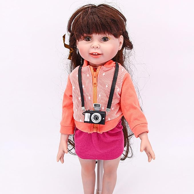 Mini Camera with Hanging Rope, Vintage Realistic Camera Ornament, Sturdy Reliable Prop Camera for 1/6 1/8 1/12 Scale Dollhouse Decoration Accessories Miniature Camera Minature Things Prop Camera Came