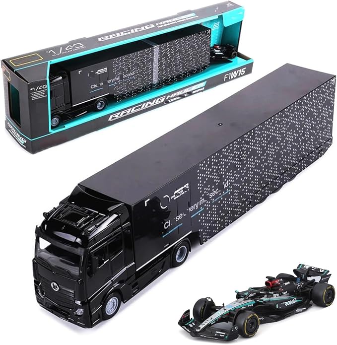 2025 New 1/43 W15#63 Racing Hauler - Russell Formula One Alloy DieCast Model, AM-G Petronas, Adult Collection Vehicle