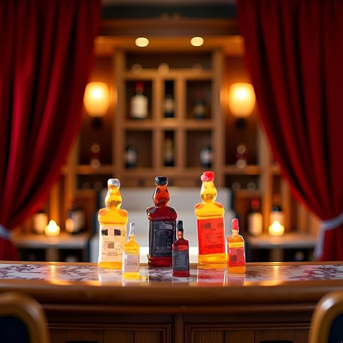 6Pcs/Set Dollhouse Decoration Accessories, 1:12 Dollhouse Simulation Mini Wine Bottle Food Play Excellent Quality and Creativ