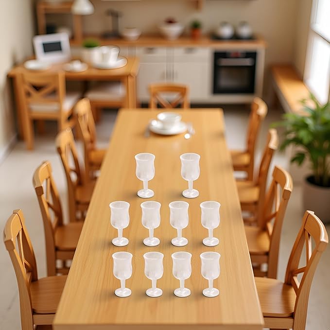 10Pcs Miniature Cup Lovely DIY Mini Goblet Model Play House Drinkware Toy, Dollhouse Accessories