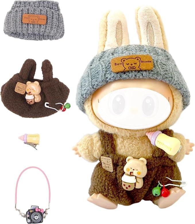 Clothes for LABUBU Doll (NO Doll),Outfit for LABUBU,Clothes Set for LABUBU Dress Up,Accessories for LABUBU (G)
