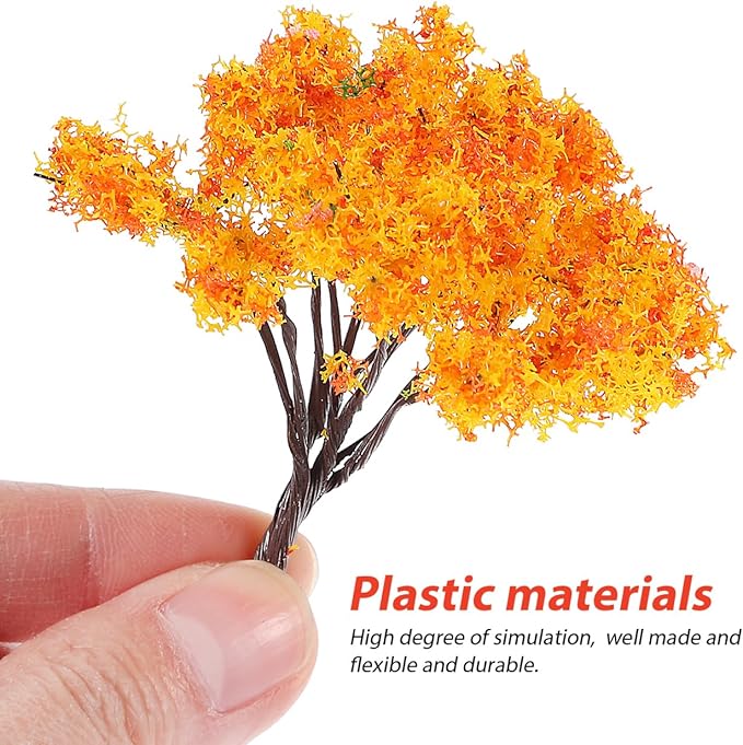 TOPPERFUN 12Pcs Miniature Model Trees Set 3.34In Small Fake Trees for Train Scenery DIY Craft Decorations Architectural Model Landscaping Accessories