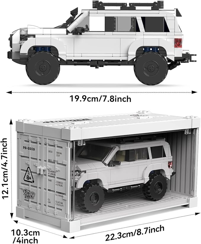 Toyota 4Runner SR5PRO Car Building with Collectible Display Container, TOYOTA Officially Licensed SUV, Compatible with Speed Champion, Building Toys for Adults and Kids Boys Ages 8-16(540PCS)