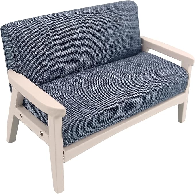 Lovely Model 1:12 Scale Dollhouses Miniature Furniture Fabric Sofa