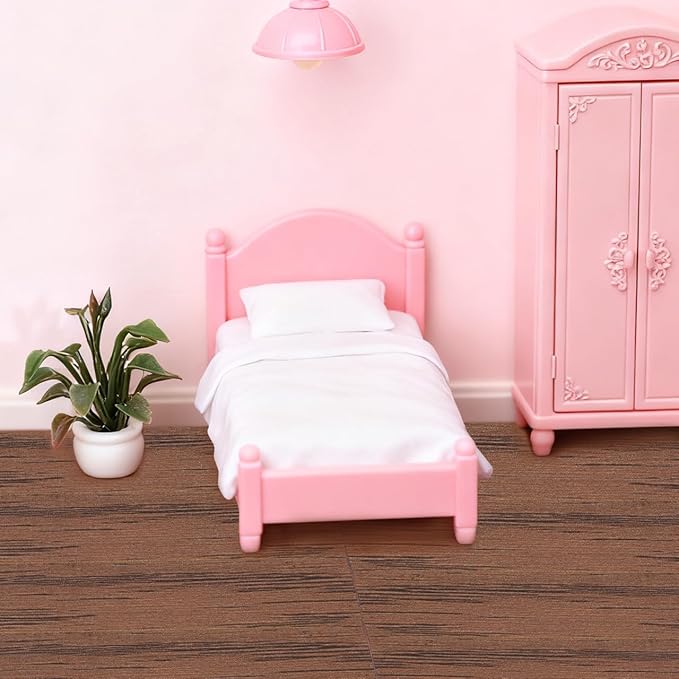 40Pcs Miniature Dollhouse Flooring Peel and Stick Self Adhesive Wood Floor Boards Realistic Doll House Accessories for DIY Mini Doll House Decoration
