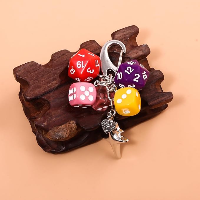 FunBoat Magic 8 Ball Cute Dice Charm Keychain Cute Backpack Purse Bag Hangings Accessories, Y2k Key Chain Gift Aesthetic