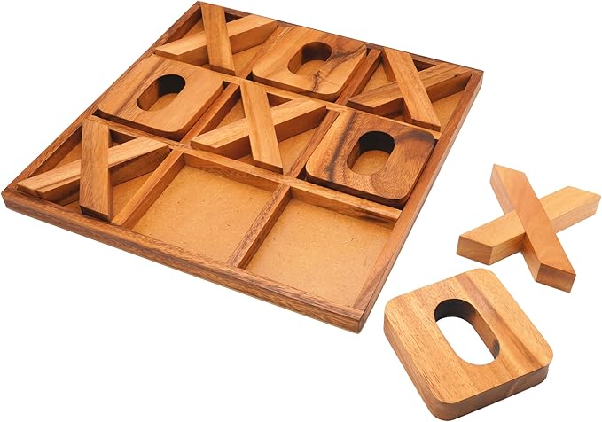 BSIRI Jumbo Tic Tac Toe Board Games - Wall Tic Tac Toe for Rustic Home Decor Farmhouse Decor, Patio Decor, Coffee Table Decor, Ideal Outdoor Games, Game Night, Family Games, Unique Gifts for Couples
