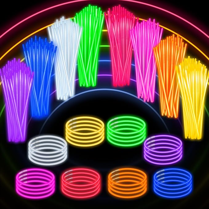 SpringFlower Ultra Bright Glow Sticks, 600Pcs, Glow Sticks Bracelets For Kids Party Favors, Glow in The Dark Party Supplies, Glow Decorations, Neon Party Favors Glow Party, Birthday, Wedding