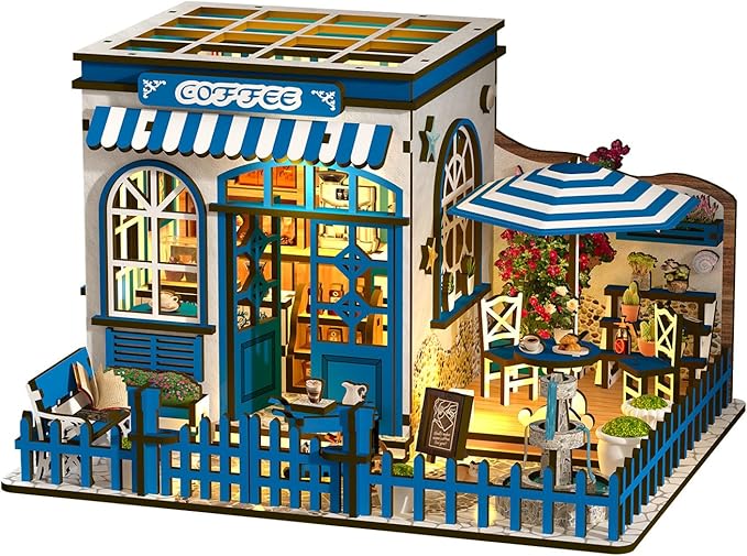 Book Nooks for Adults, DIY Miniature Dollhouse Book Nook Kit, Model Kits Craft Kits for Adults, 3D Wooden Puzzle Book Nook Craft Bookshelf Decor, Adult Craft Kits Gift with Led Light